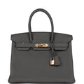 Hermès Birkin 30 Etain Togo Rose Gold Hardware
