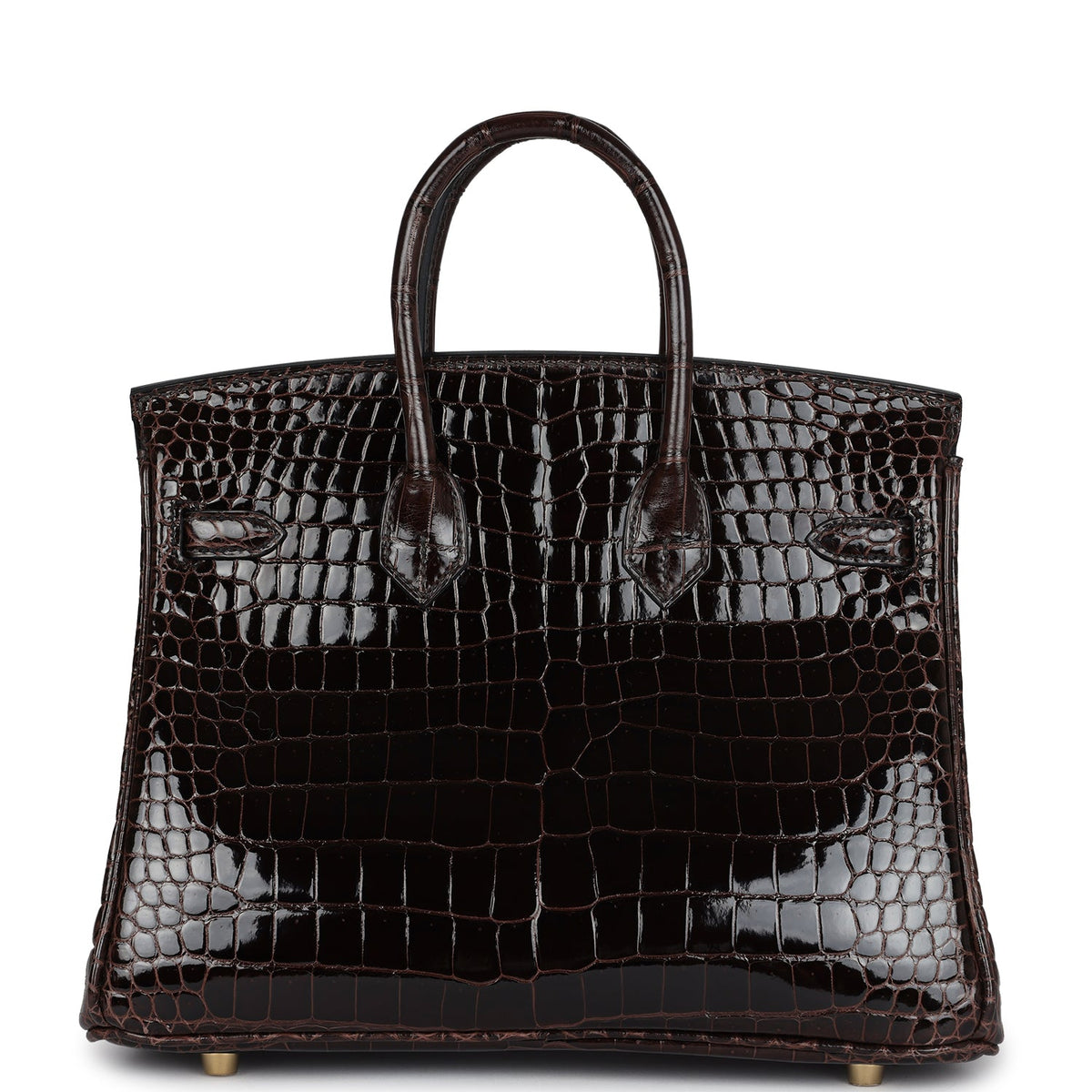 Hermès Birkin 25 Macassar Shiny Faux Leather Gold Hardware