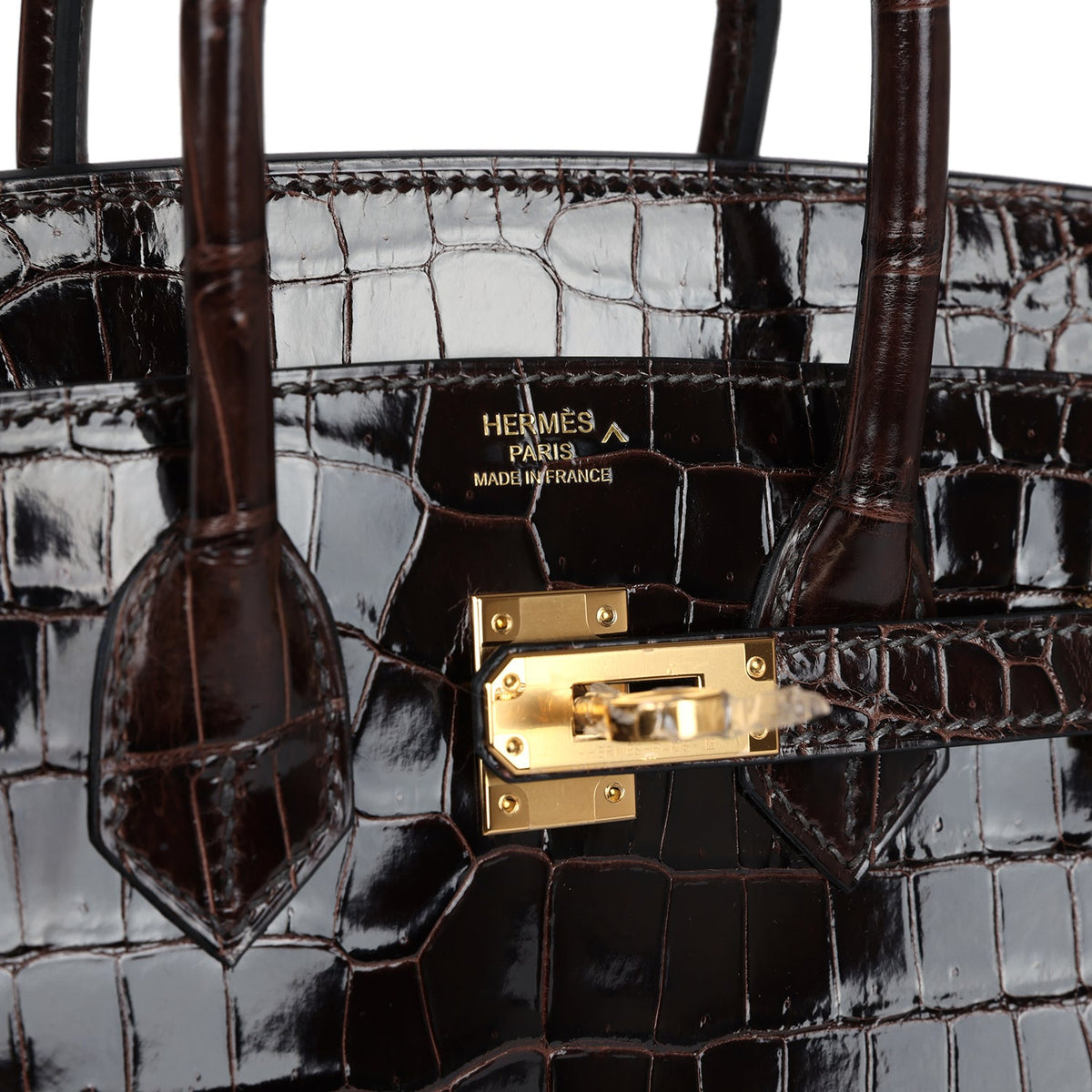 Hermès Birkin 25 Macassar Shiny Faux Leather Gold Hardware