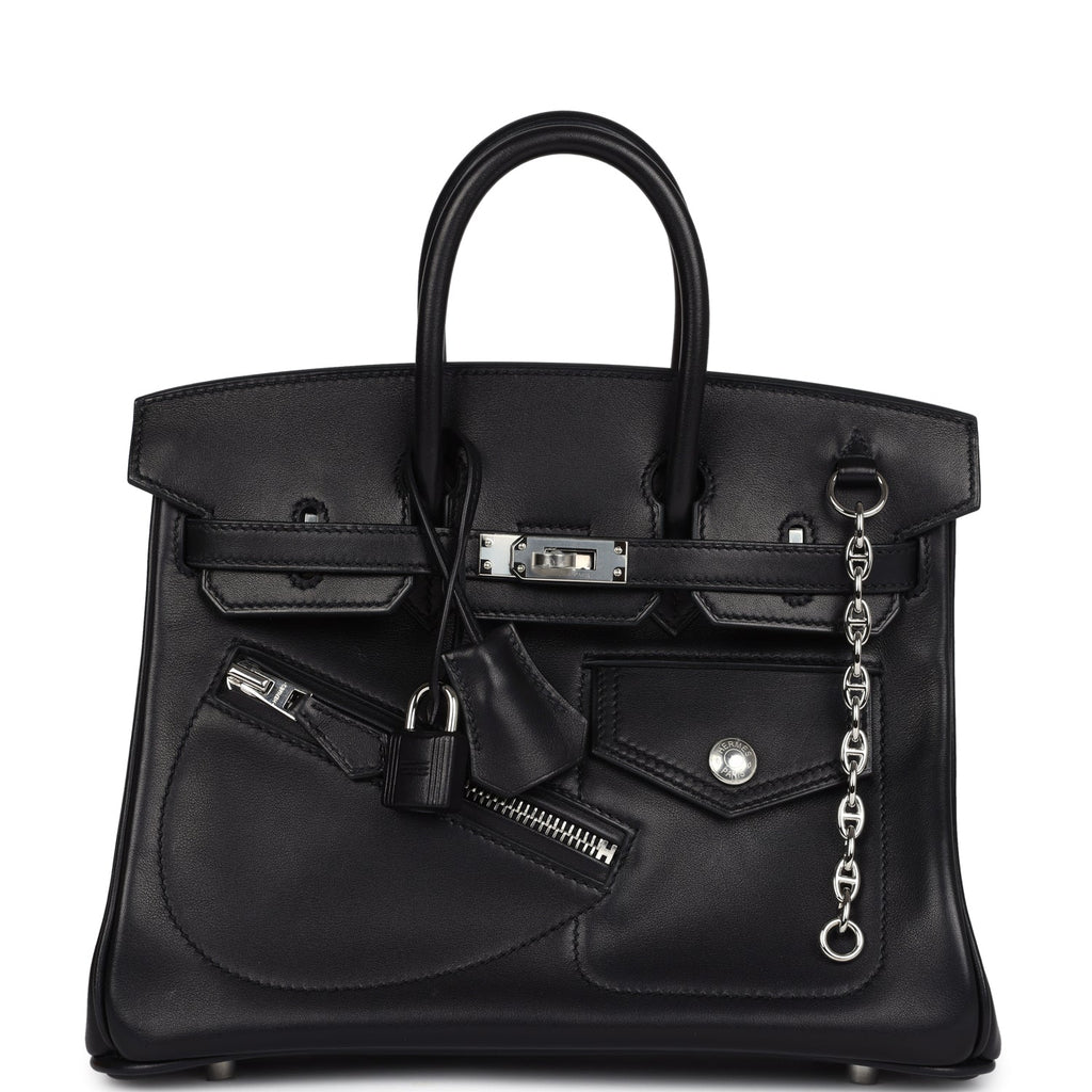 Hermès Limited Edition Birkin Rock 25 Black Volupto Palladium Hardware