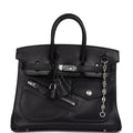 Hermès Limited Edition Birkin Rock 25 Black Volupto Palladium Hardware