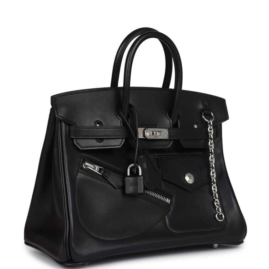 Hermès Limited Edition Birkin Rock 25 Black Volupto Palladium Hardware
