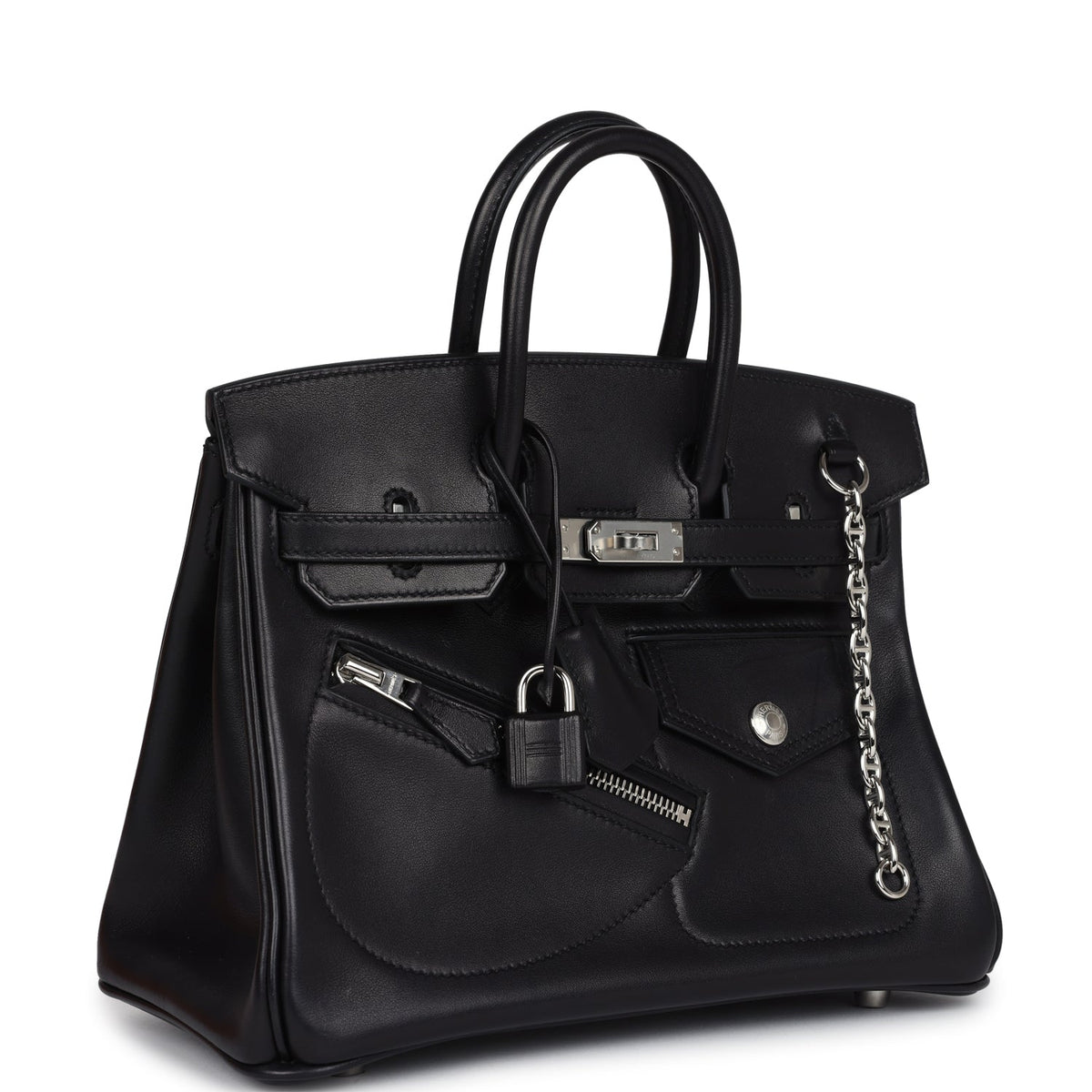 Hermès Limited Edition Birkin Rock 25 Black Volupto Palladium Hardware