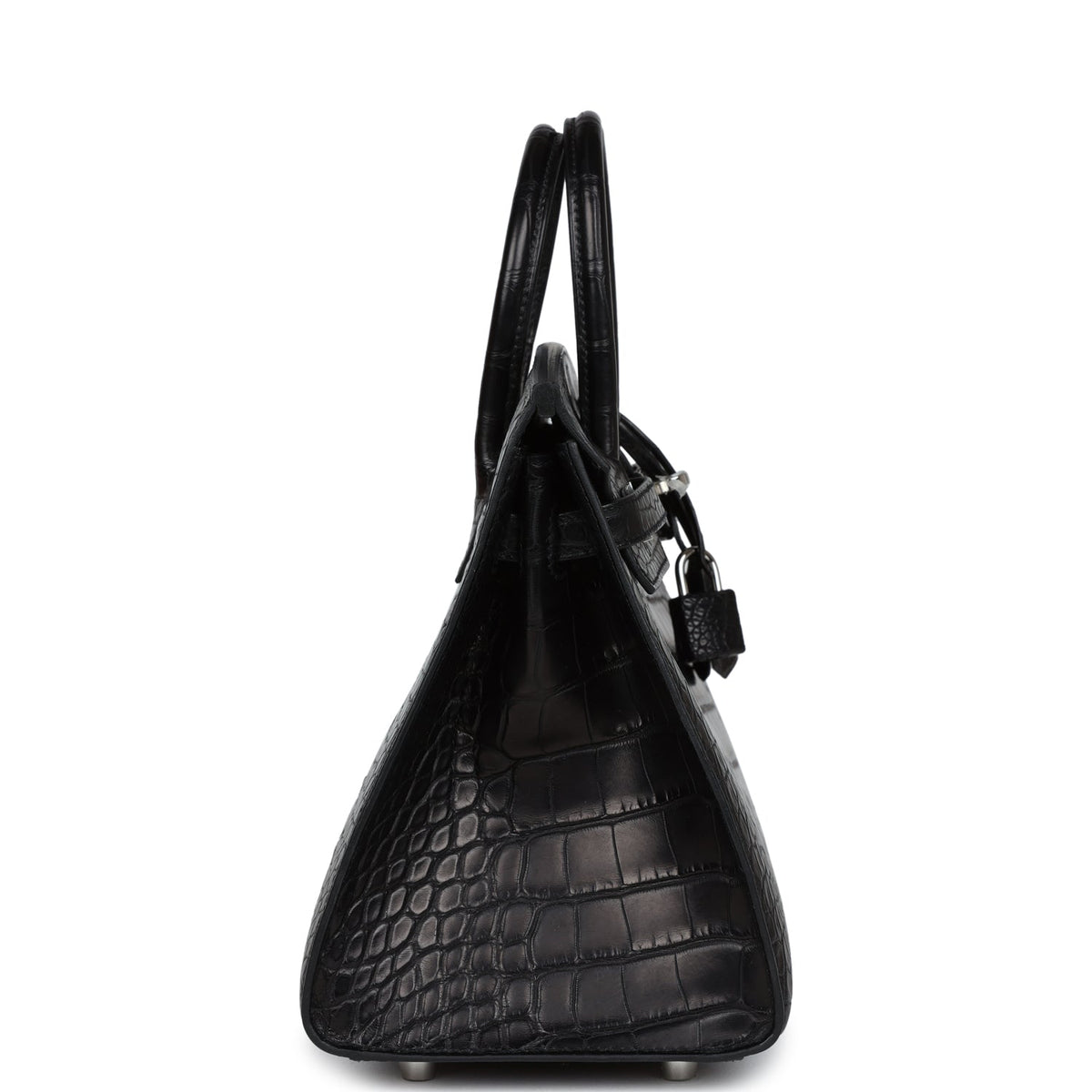 Hermès Birkin Sellier 25 Black Matte Faux Leather Palladium Hardware