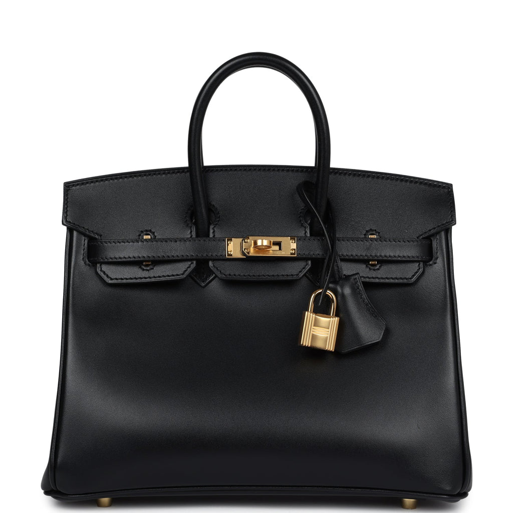 Hermès Birkin 25 Black Box Gold Hardware