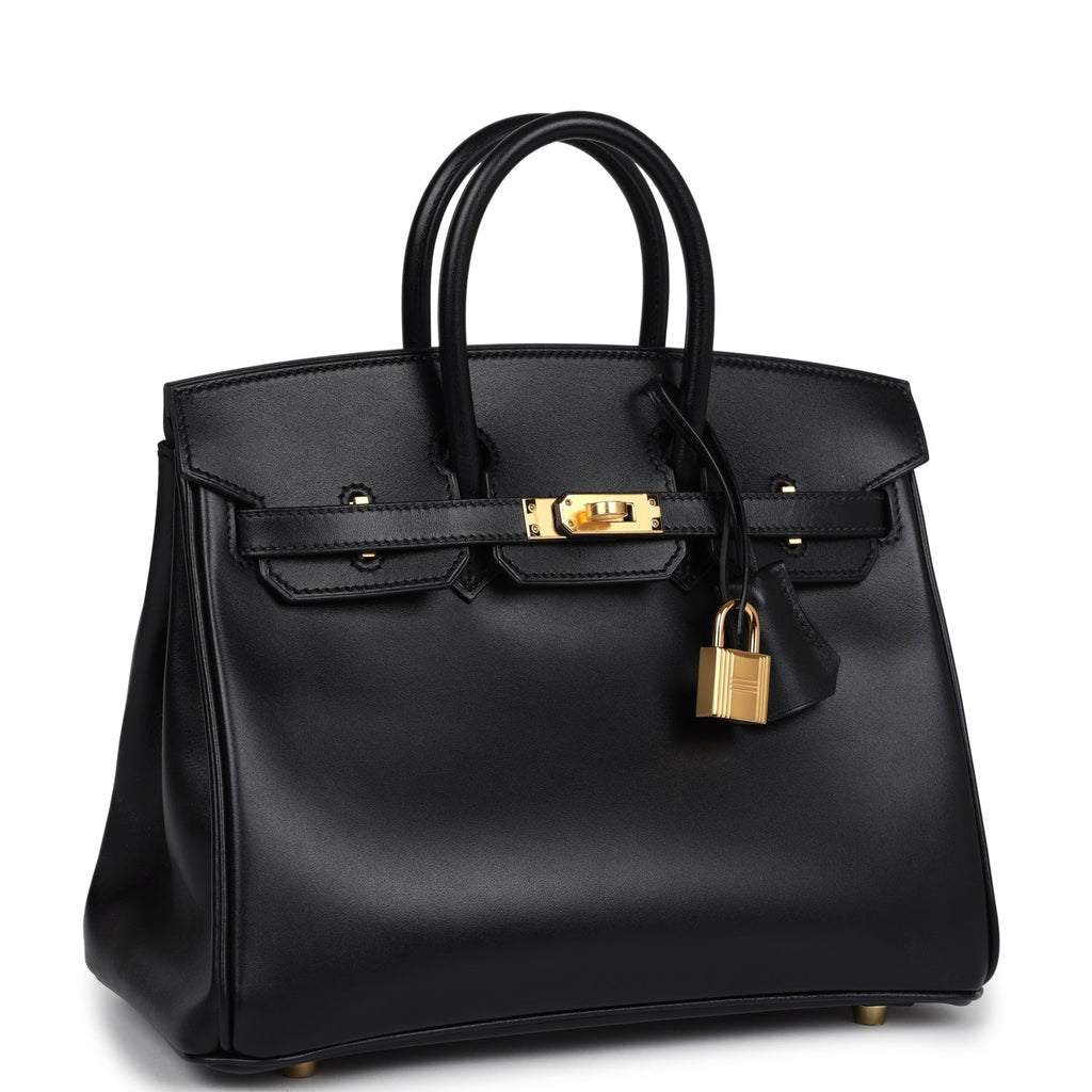 Hermès Birkin 25 Black Box Gold Hardware