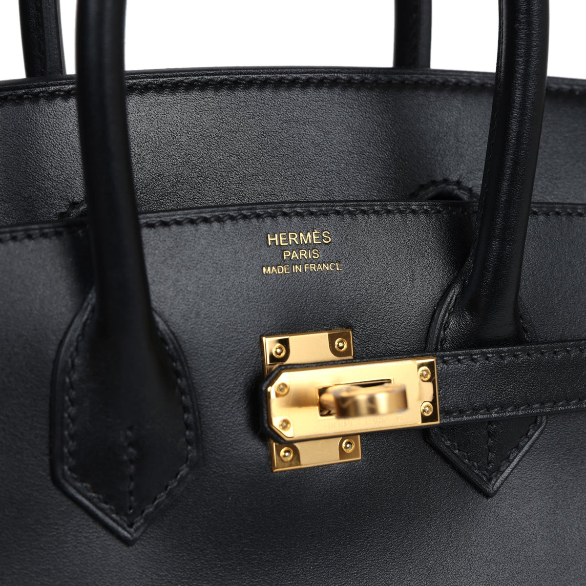 Hermès Birkin 25 Black Box Gold Hardware