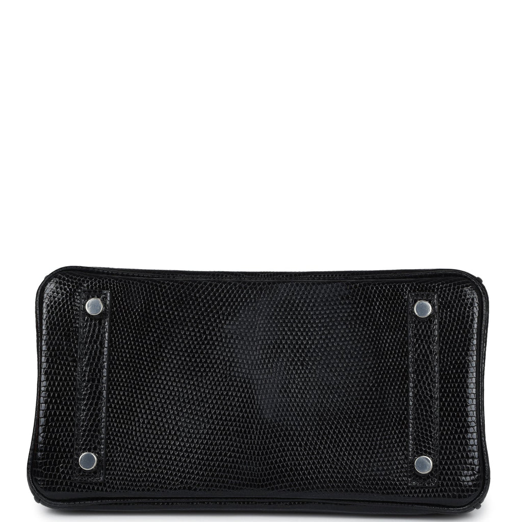 Hermès Birkin 25 Black Shiny Faux Leather Palladium Hardware