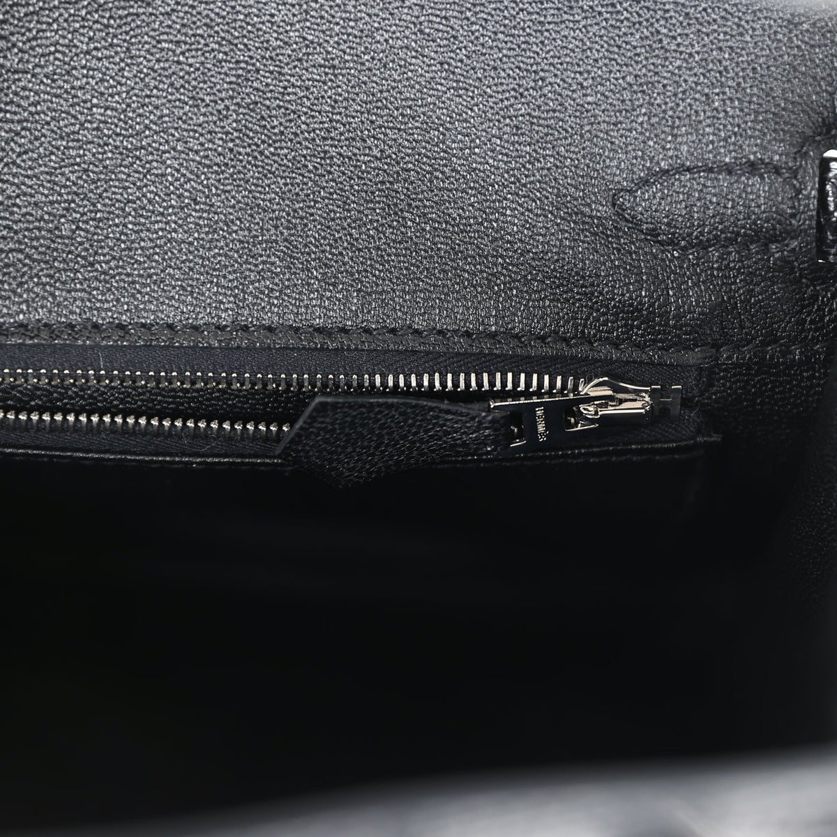 Hermès Birkin 25 Black Shiny Faux Leather Palladium Hardware