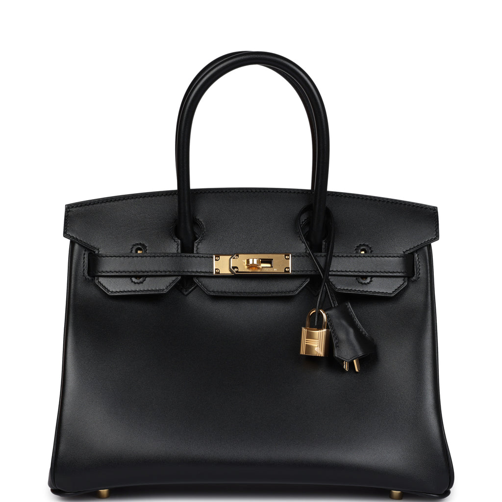 Hermès Birkin 30 Black Tadelakt Gold Hardware