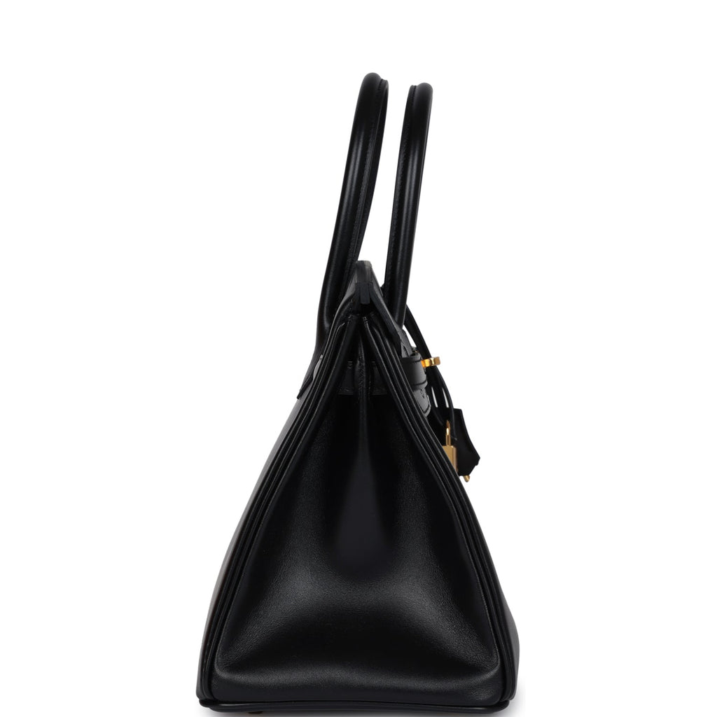 Hermès Birkin 30 Black Tadelakt Gold Hardware