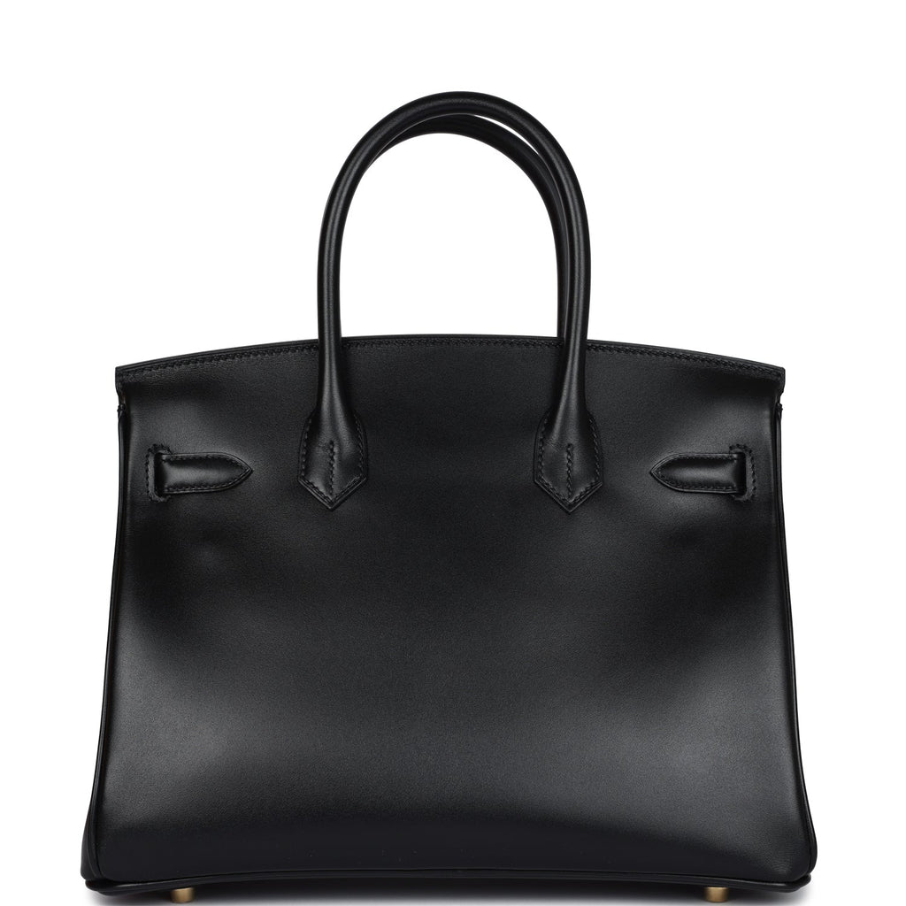 Hermès Birkin 30 Black Tadelakt Gold Hardware