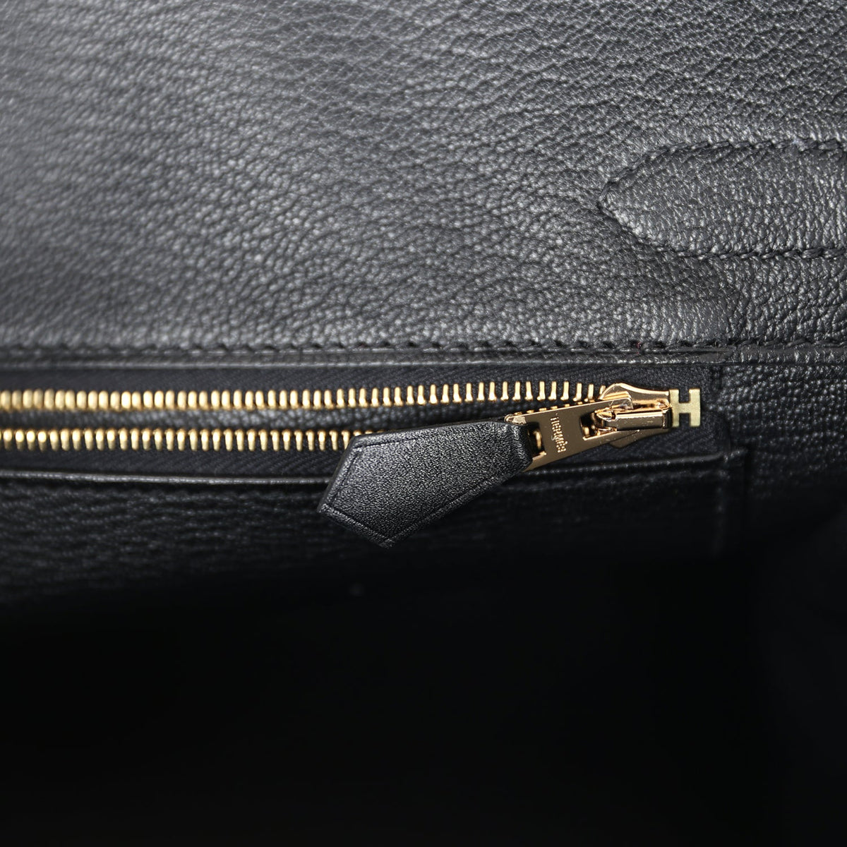 Hermès Birkin 30 Black Tadelakt Gold Hardware