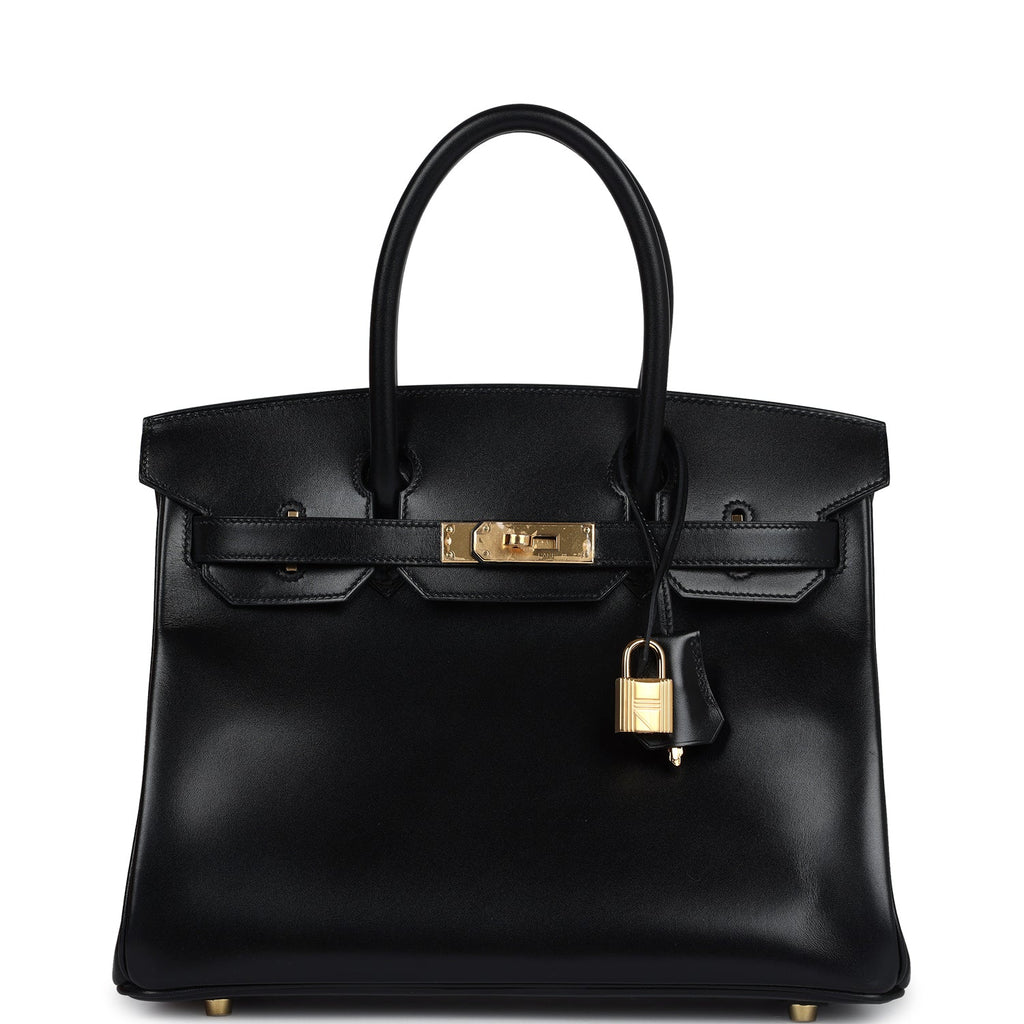 Hermès Birkin 30 Black Box Gold Hardware