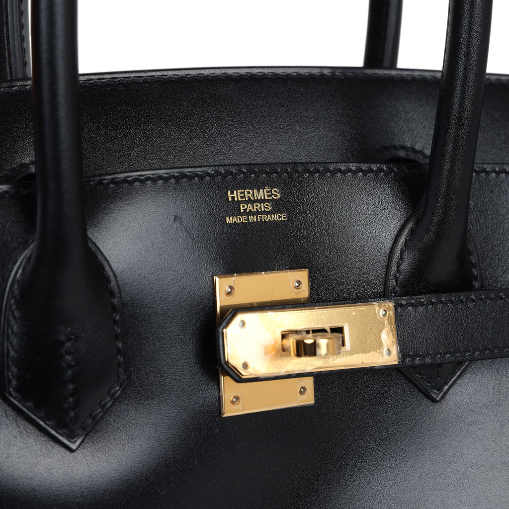 Hermès Birkin 30 Black Box Gold Hardware