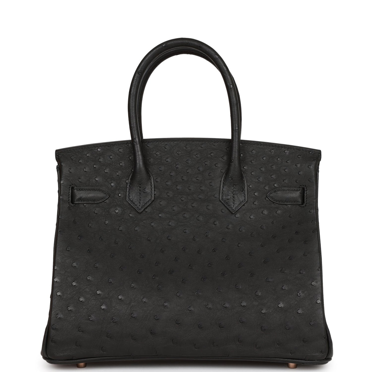 Hermès Birkin 30 Black Ostrich Rose Gold Hardware