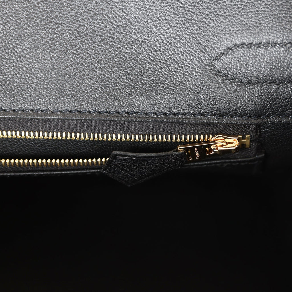 Hermès Birkin 30 Black Ostrich Rose Gold Hardware