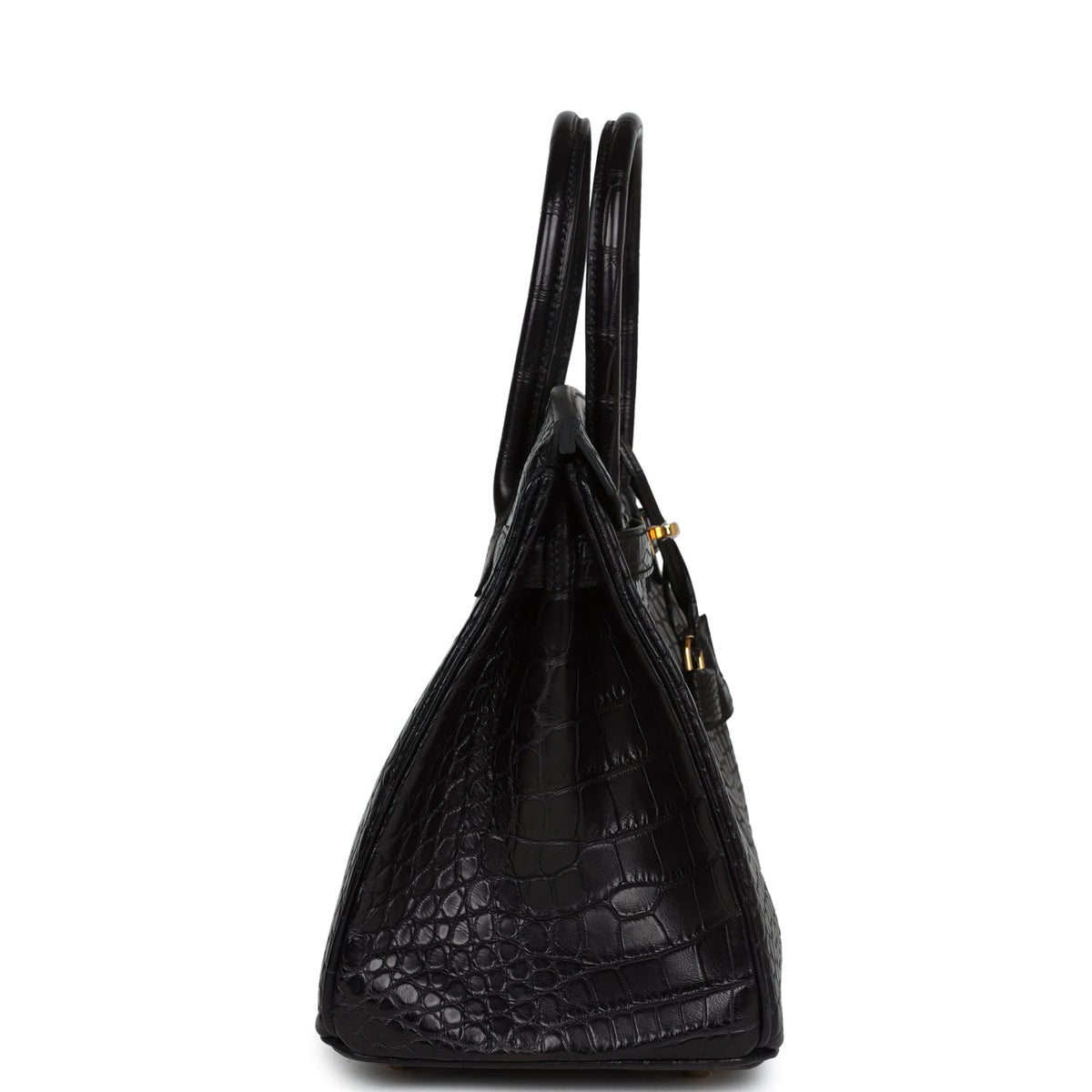 Hermès Birkin 30 Black Matte Faux Leather Gold Hardware