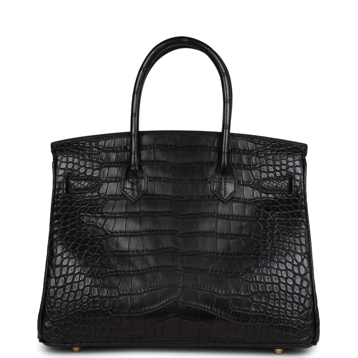 Hermès Birkin 30 Black Matte Faux Leather Gold Hardware