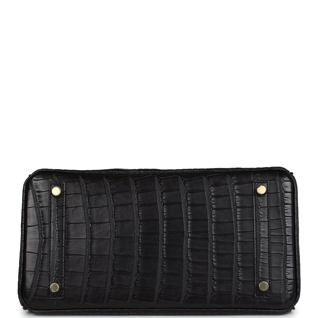Hermès Birkin 30 Black Matte Faux Leather Gold Hardware