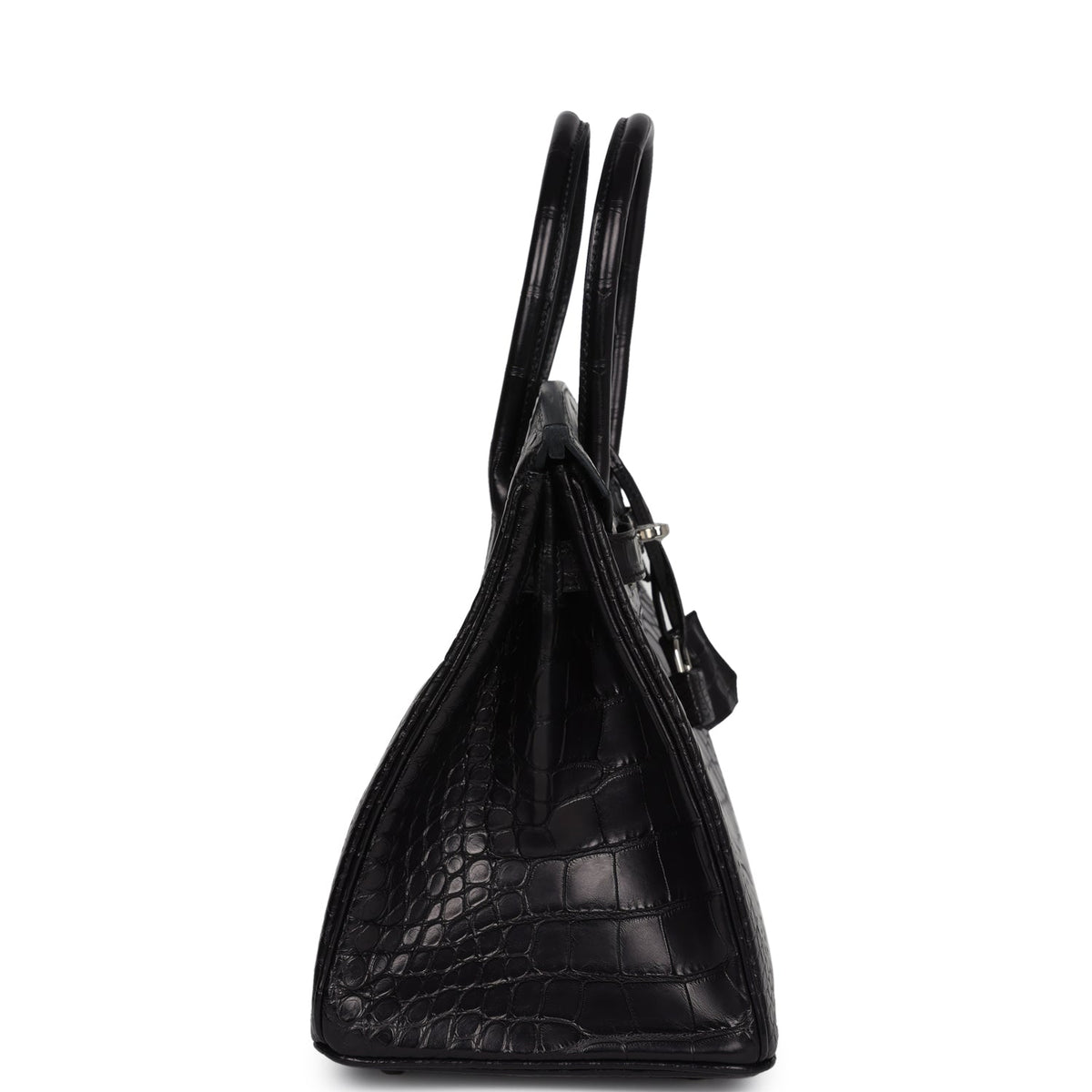 Hermès Birkin 30 Black Matte Faux Leather Palladium Hardware