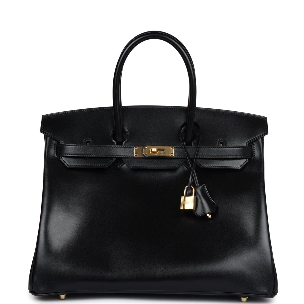 Hermès Birkin 35 Black Box Gold Hardware