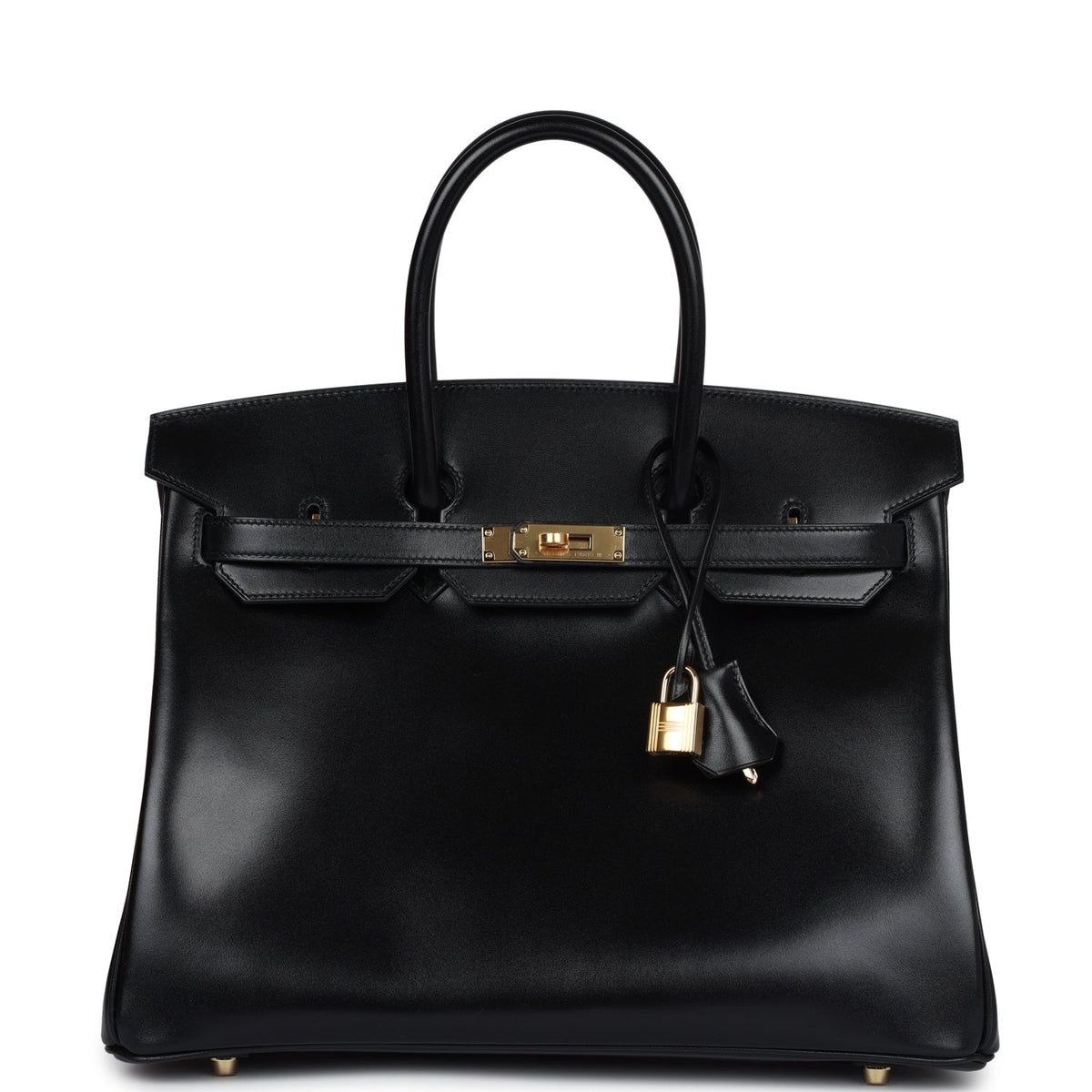 Hermès Birkin 35 Black Box Gold Hardware