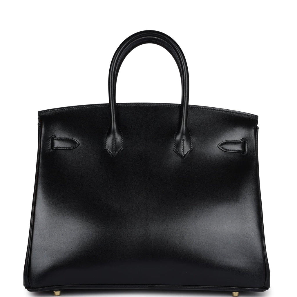 Hermès Birkin 35 Black Box Gold Hardware