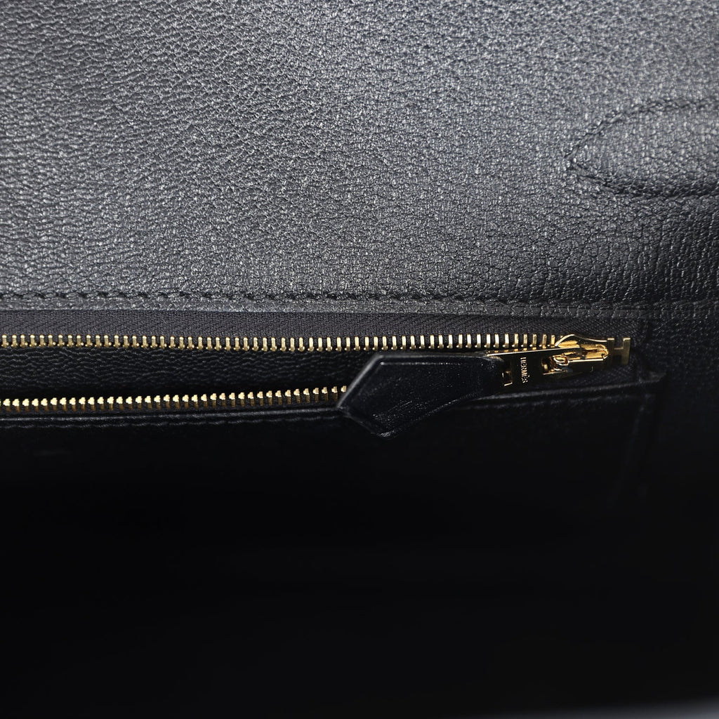 Hermès Birkin 35 Black Box Gold Hardware