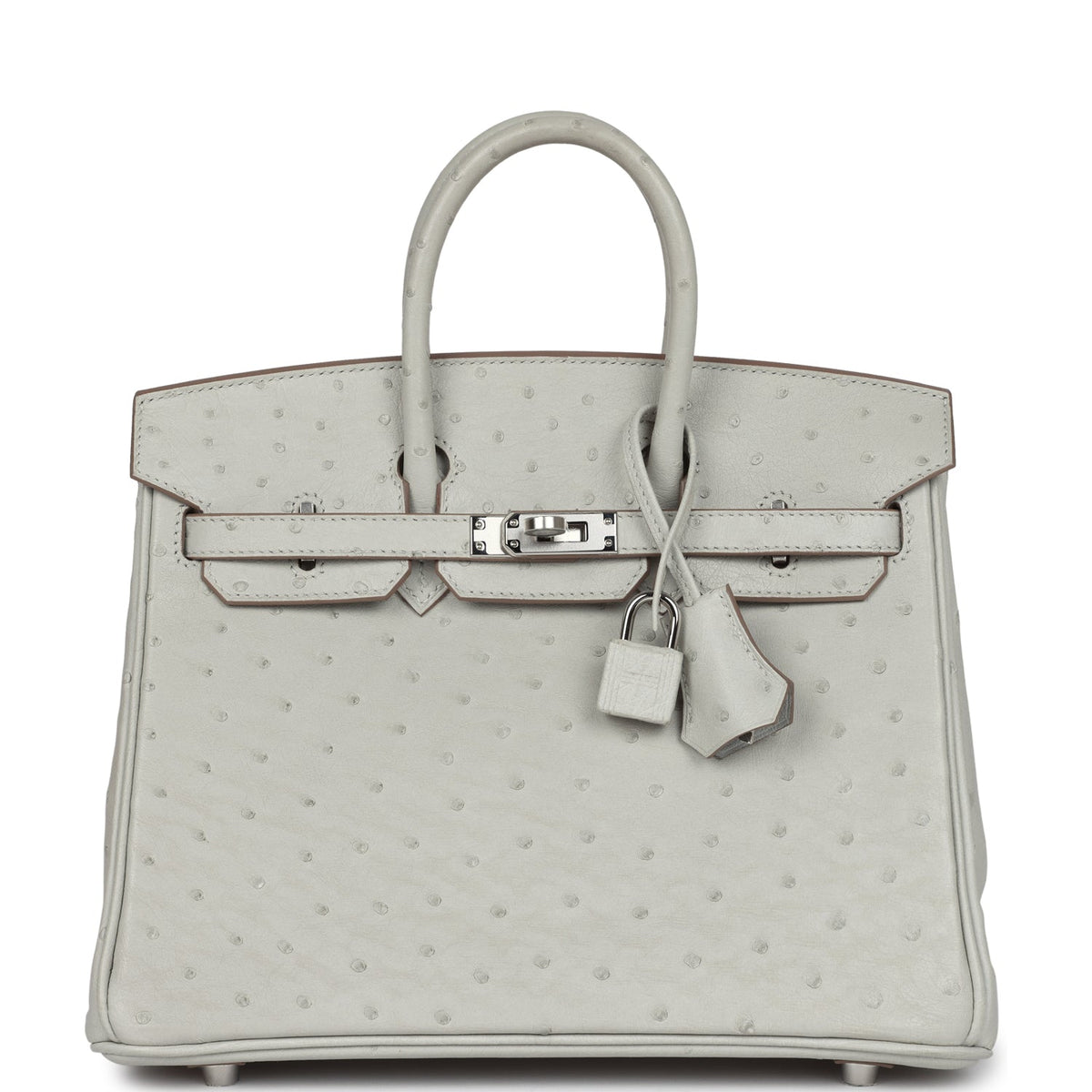 Hermès Birkin 25 Gris Perle Ostrich Palladium Hardware
