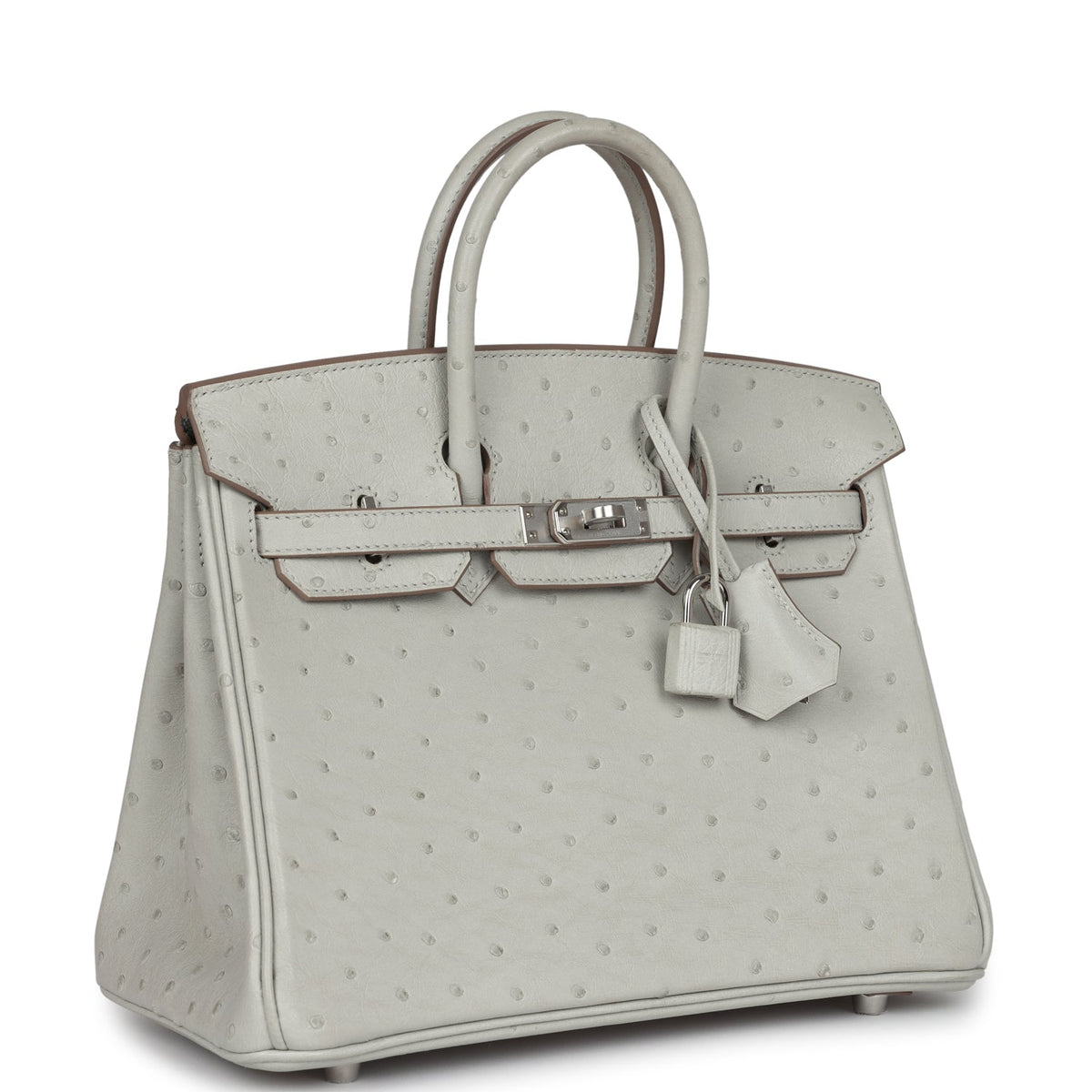 Hermès Birkin 25 Gris Perle Ostrich Palladium Hardware