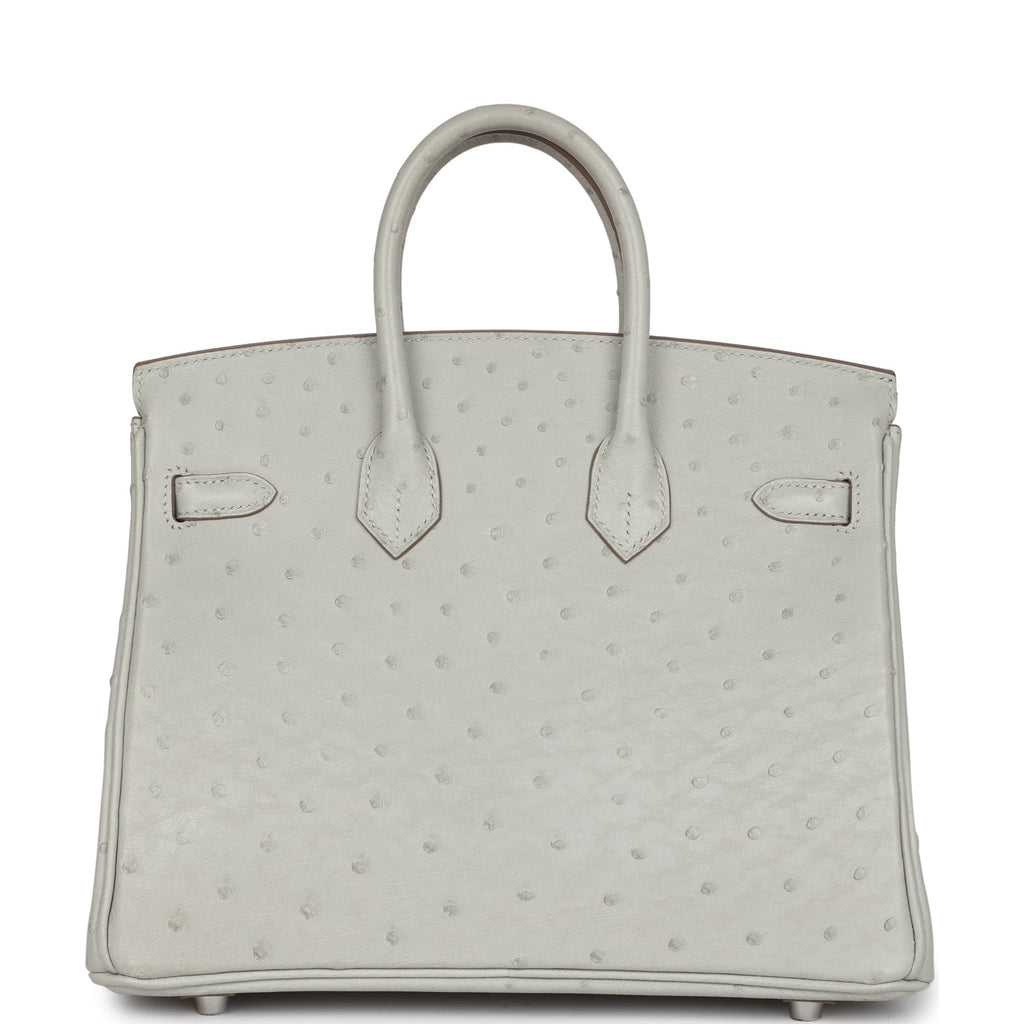 Hermès Birkin 25 Gris Perle Ostrich Palladium Hardware