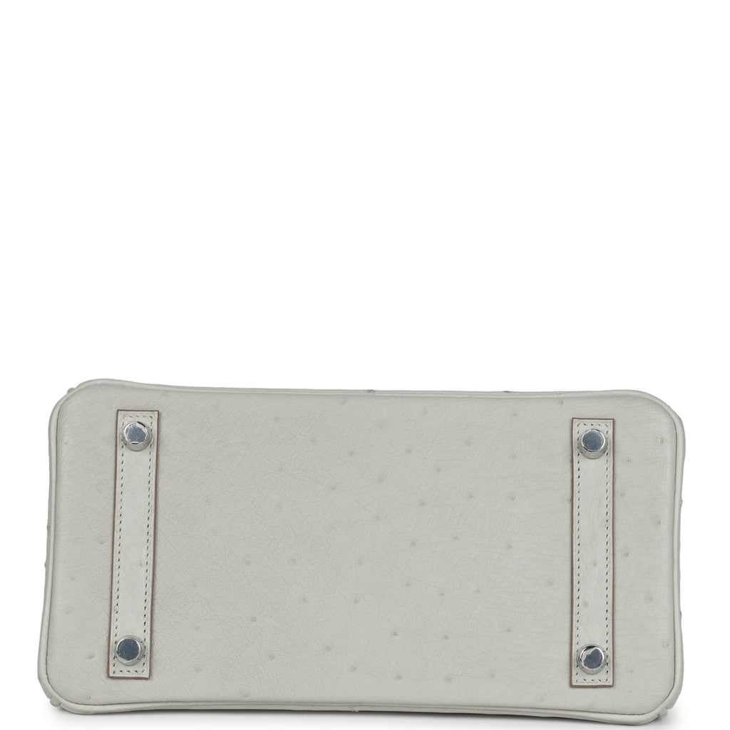 Hermès Birkin 25 Gris Perle Ostrich Palladium Hardware