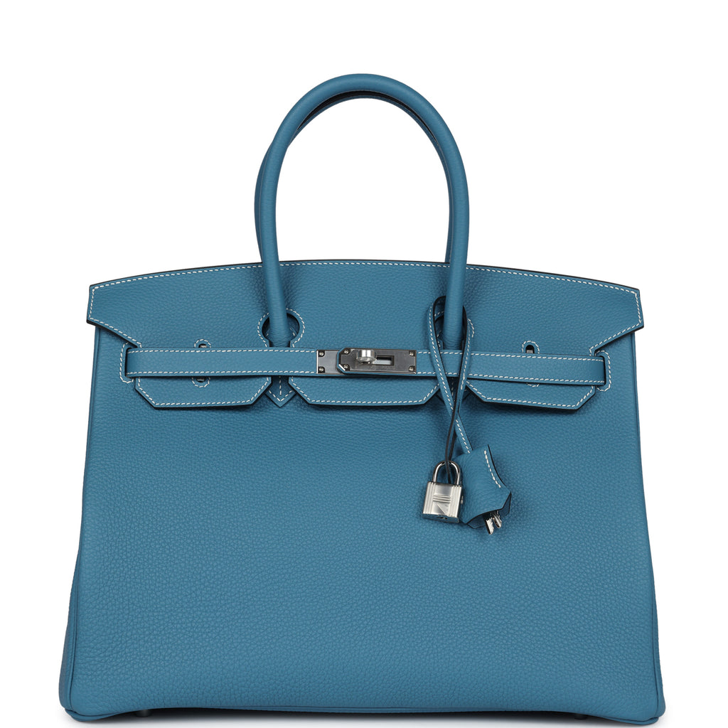 Hermès Birkin 35 Blue Jean Togo Palladium Hardware
