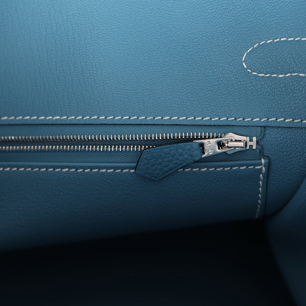 Hermès Birkin 35 Blue Jean Togo Palladium Hardware