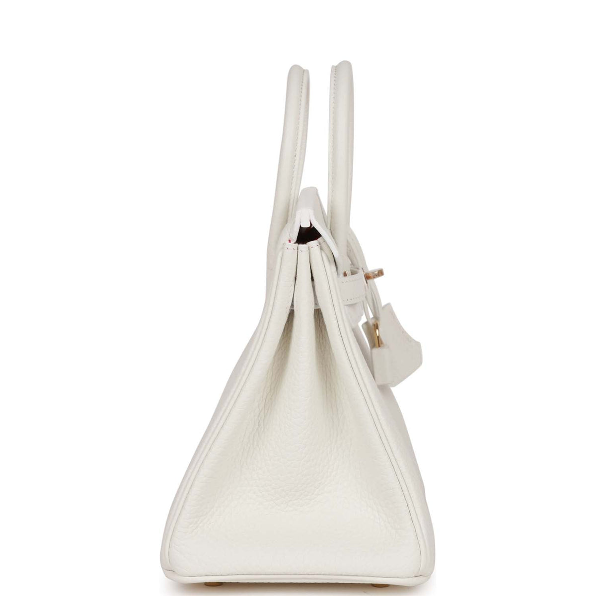 Hermès Special Order (HSS) Birkin 25 White Verso Clemence Permabrass Hardware