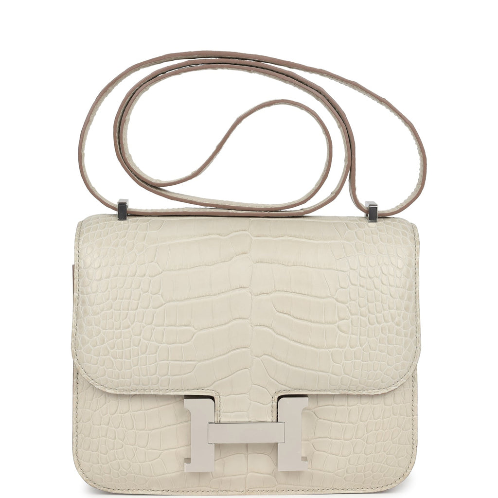 Hermès Constance 18 Beton Matte Faux Leather Palladium Hardware
