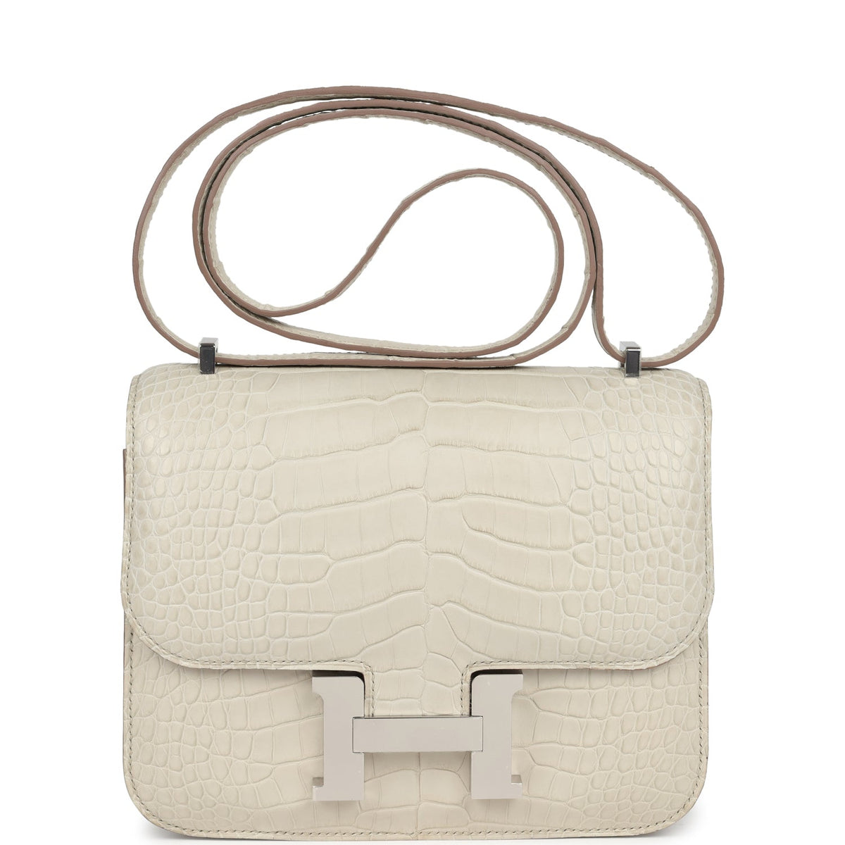 Hermès Constance 18 Beton Matte Faux Leather Palladium Hardware