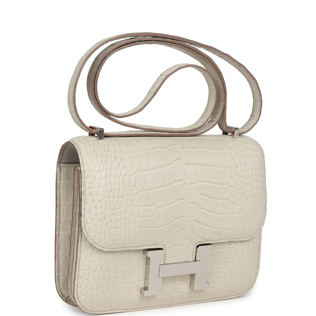 Hermès Constance 18 Beton Matte Faux Leather Palladium Hardware