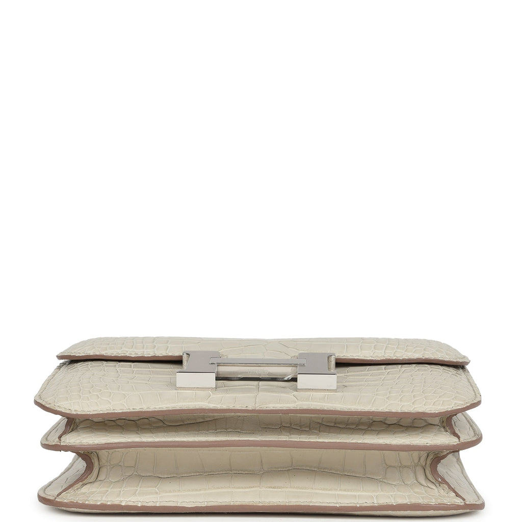 Hermès Constance 18 Beton Matte Faux Leather Palladium Hardware