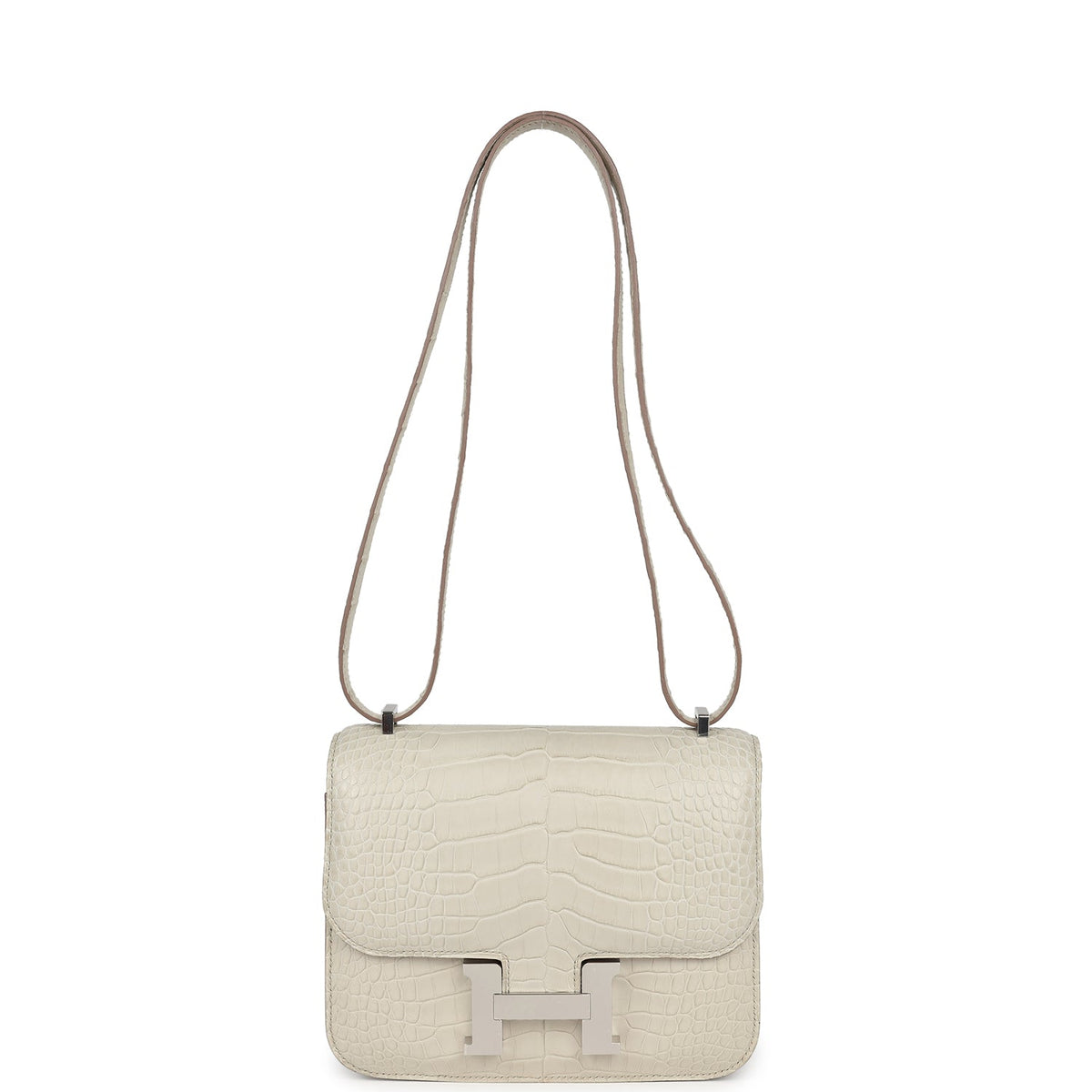 Hermès Constance 18 Beton Matte Faux Leather Palladium Hardware