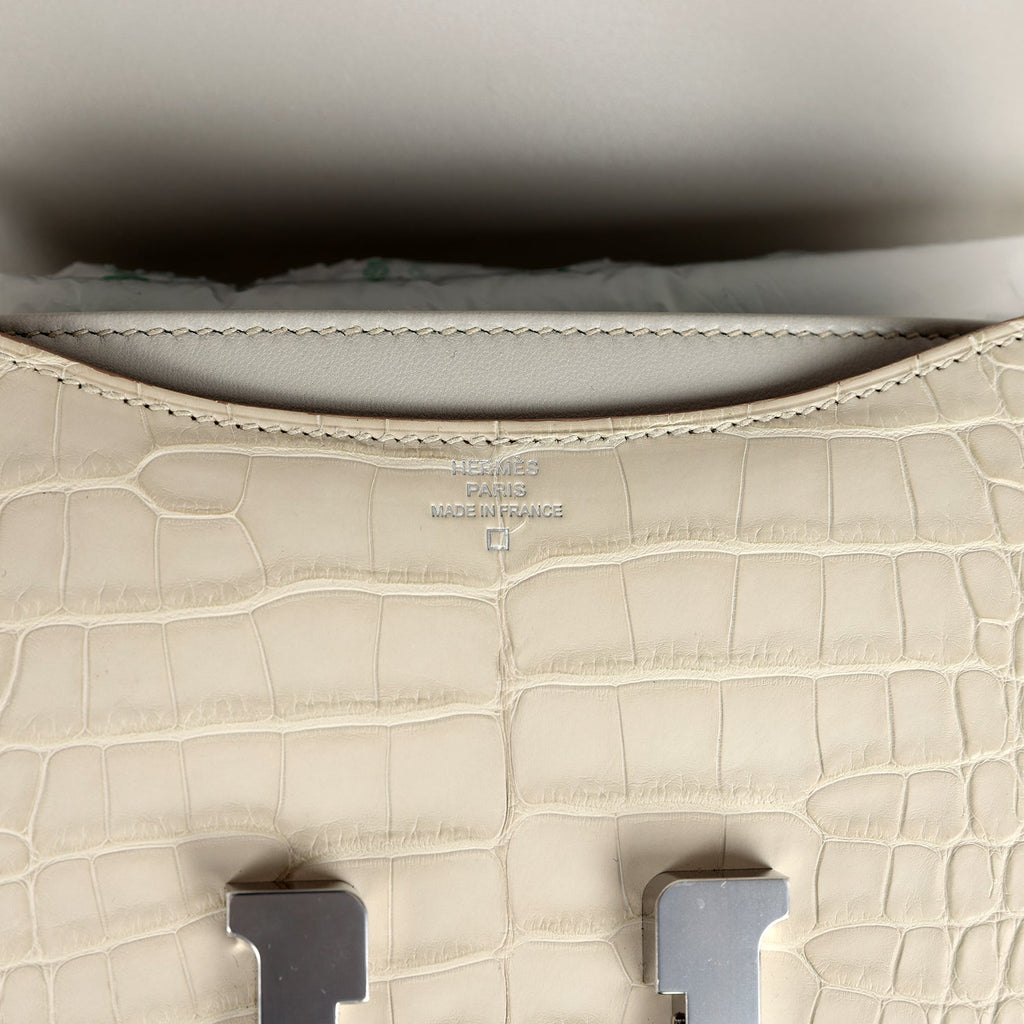 Hermès Constance 18 Beton Matte Faux Leather Palladium Hardware