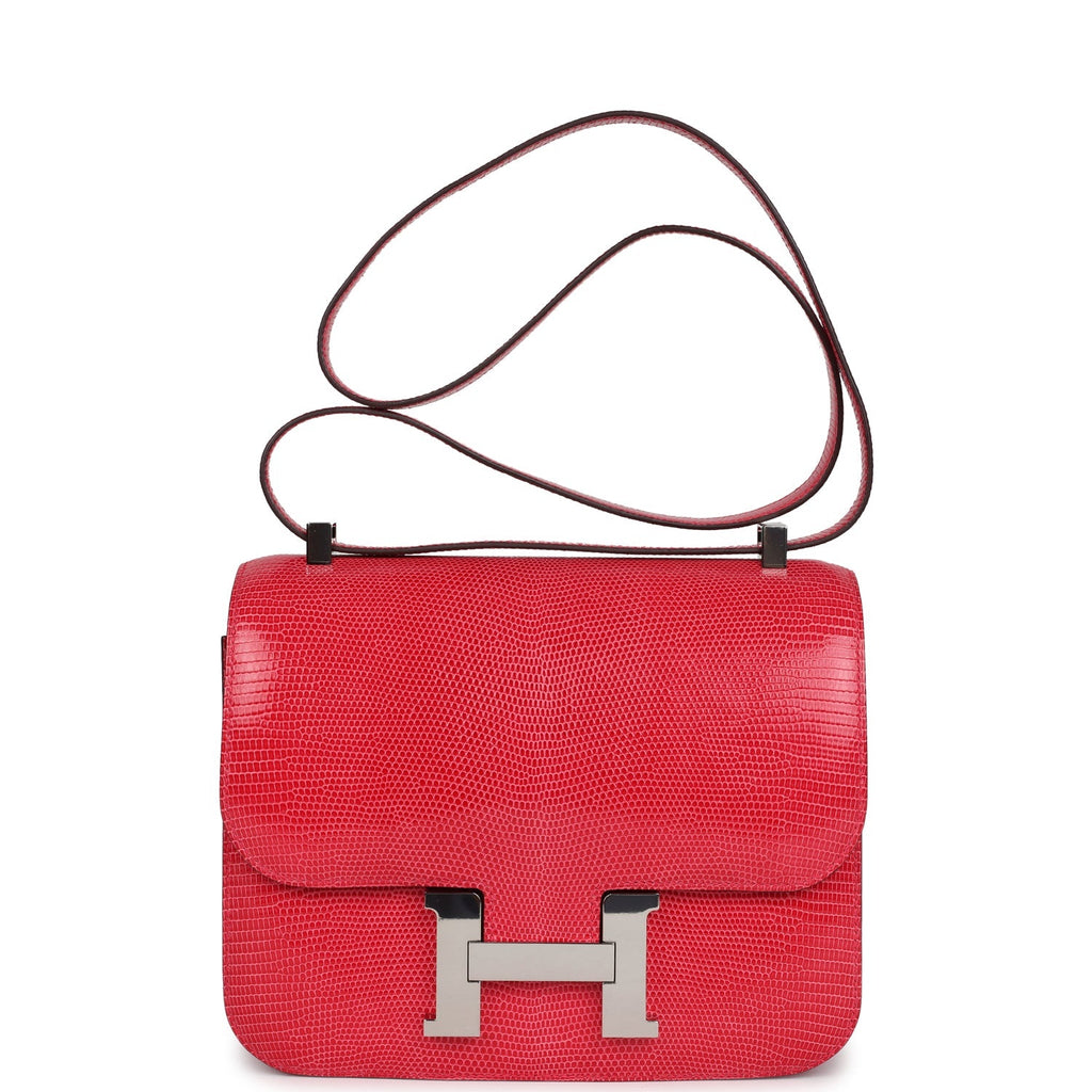 Hermès Constance 24 Rose Extreme Shiny Faux Leather Palladium Hardware