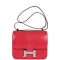 Hermès Constance 24 Rose Extreme Shiny Faux Leather Palladium Hardware