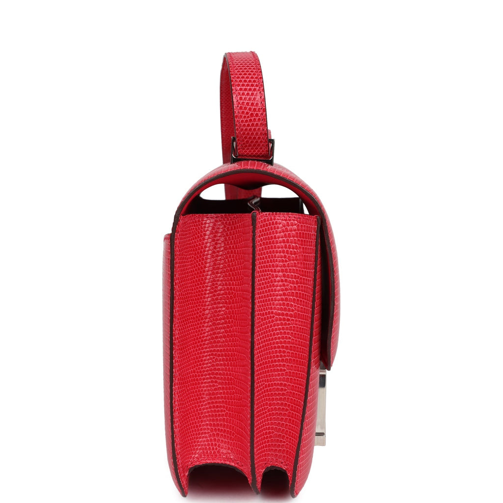 Hermès Constance 24 Rose Extreme Shiny Faux Leather Palladium Hardware