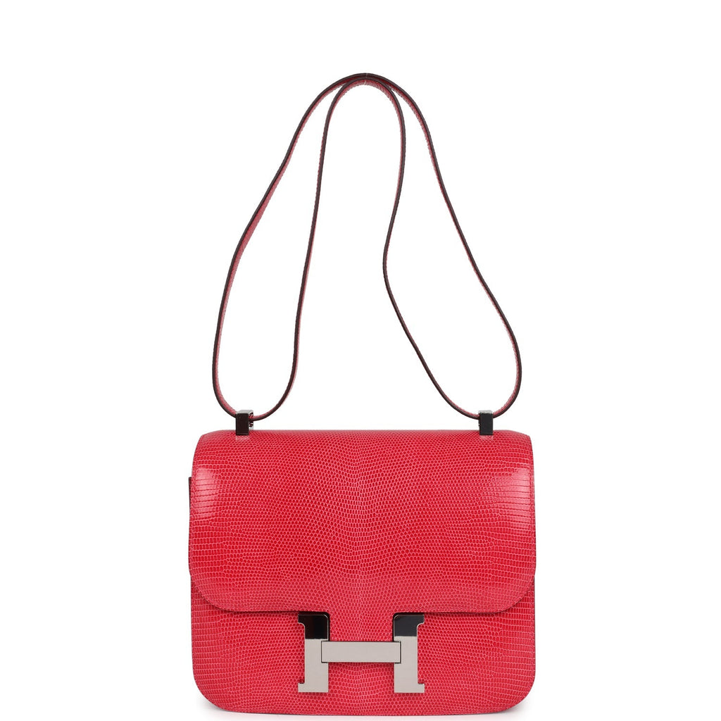 Hermès Constance 24 Rose Extreme Shiny Faux Leather Palladium Hardware