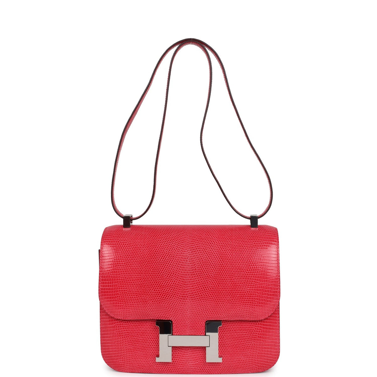 Hermès Constance 24 Rose Extreme Shiny Faux Leather Palladium Hardware