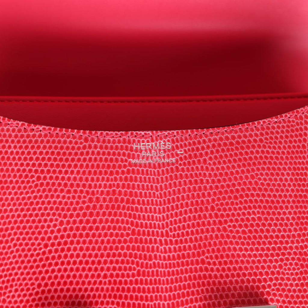 Hermès Constance 24 Rose Extreme Shiny Faux Leather Palladium Hardware