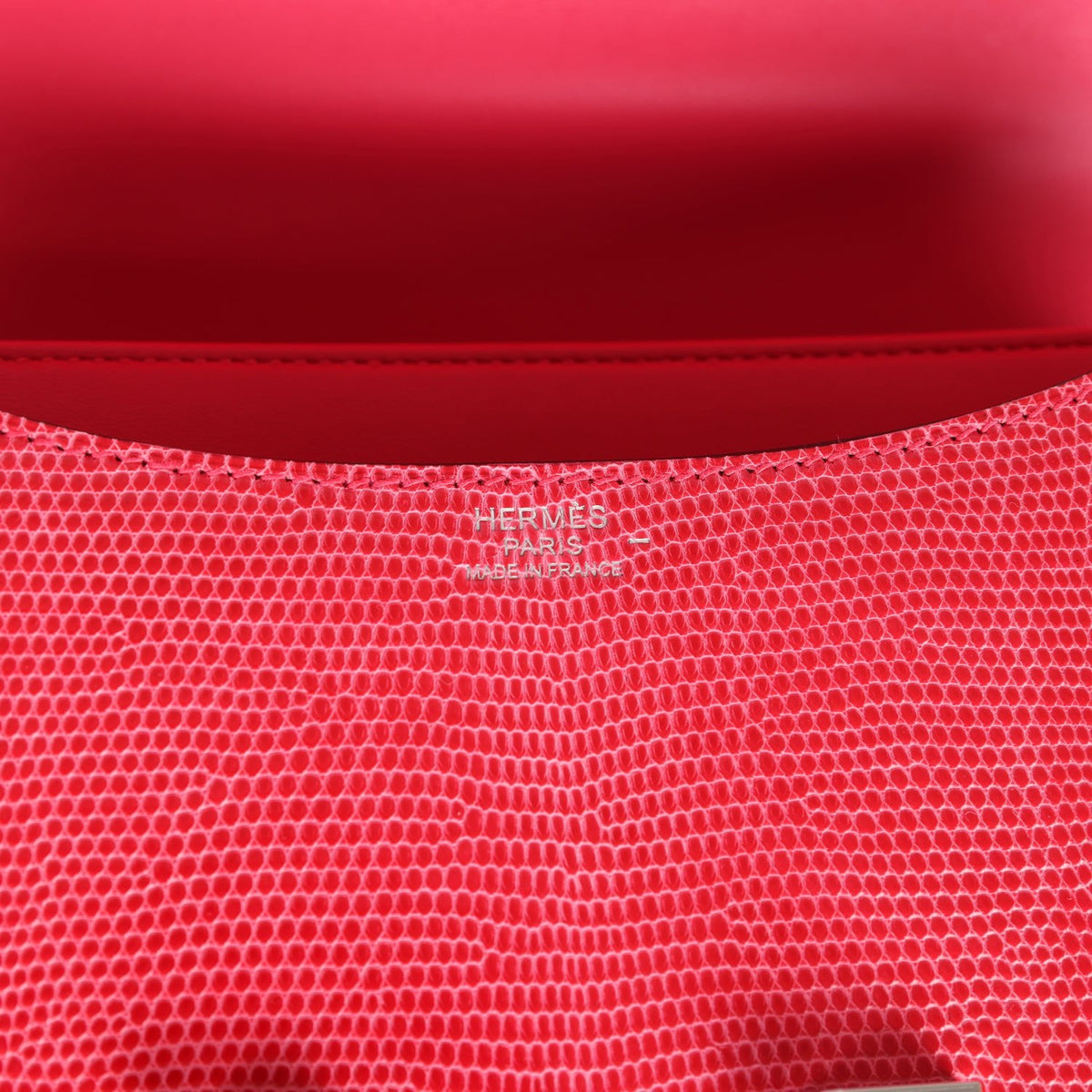 Hermès Constance 24 Rose Extreme Shiny Faux Leather Palladium Hardware