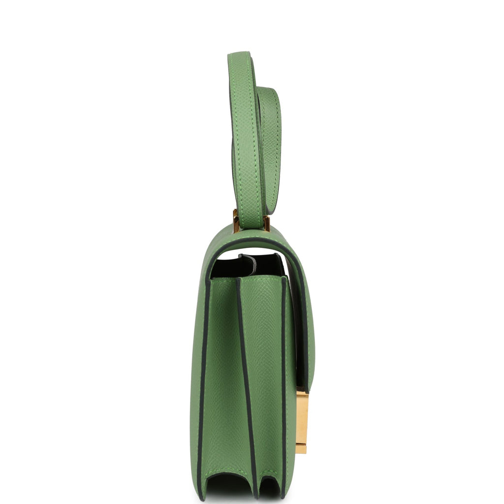 Hermès Constance 18 Vert Criquet Epsom-textured Faux Leather Marquette Hardware